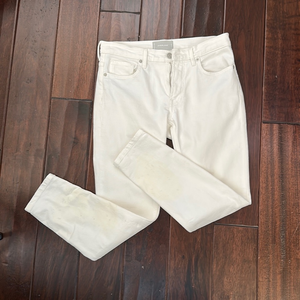 Everlane Skinny White Ankle Mid-Rise Jeans
